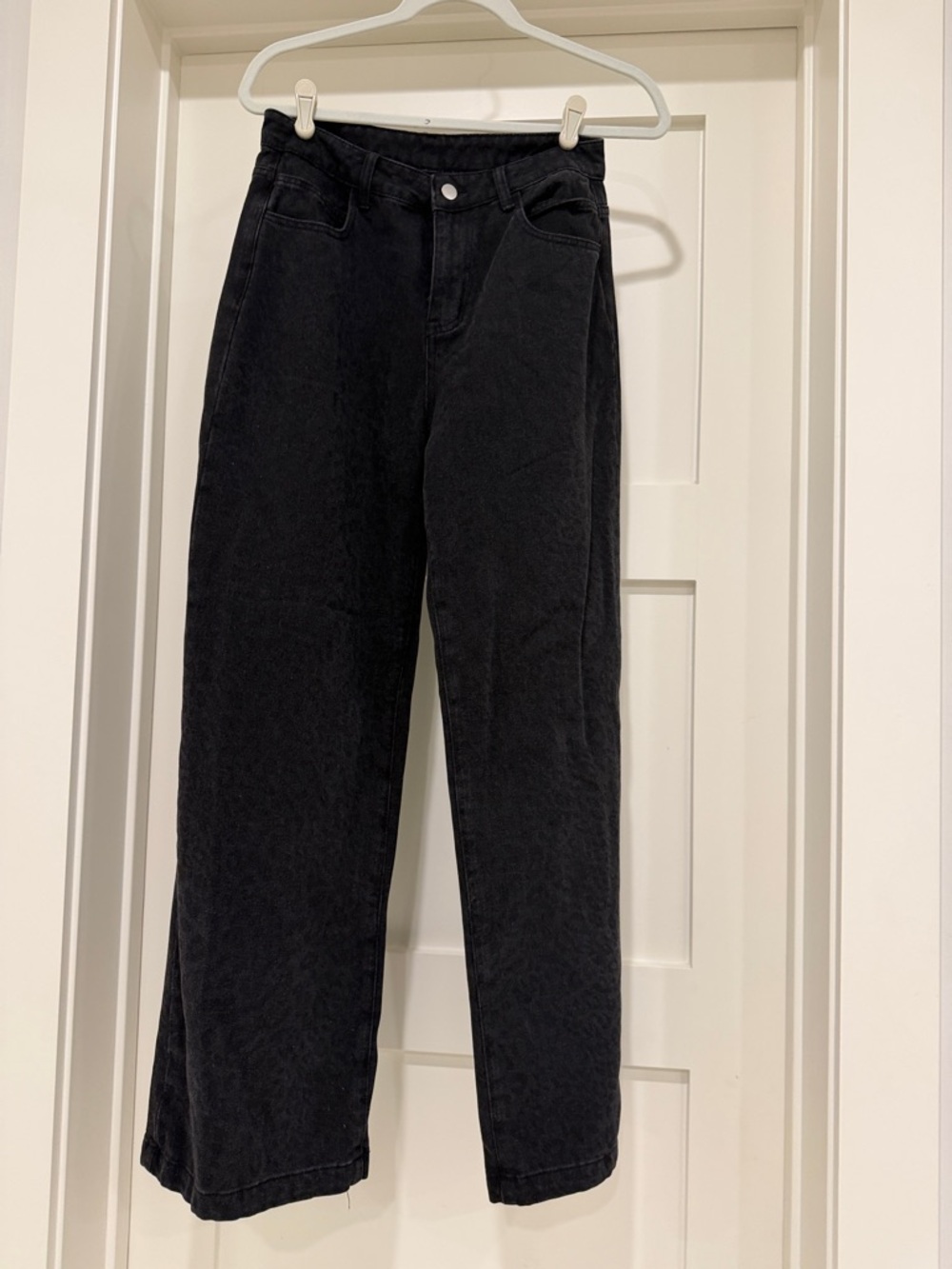 Black Women's High-Rise Straight Jeans